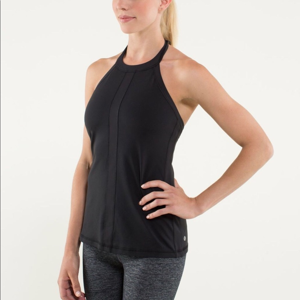 Black Lululemon Hip to be Zen Halter Size 2